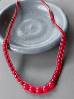 Collar en Cuero Rojo