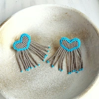 Aretes Corazón In Blue