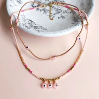 Collar Ojo Turco en Rosa