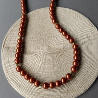 Collar Perlas Ocre