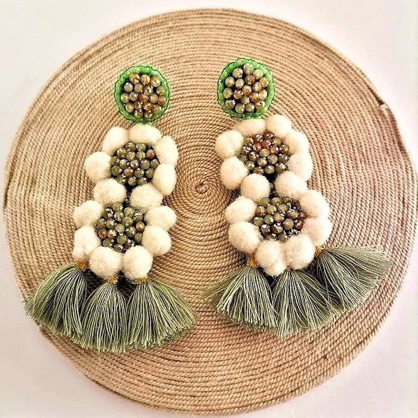 Aretes Verde Oliva
