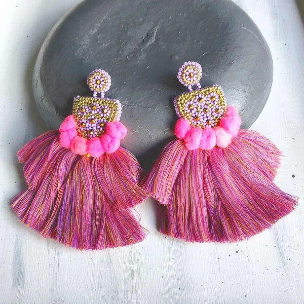 Aretes Rosa Neón