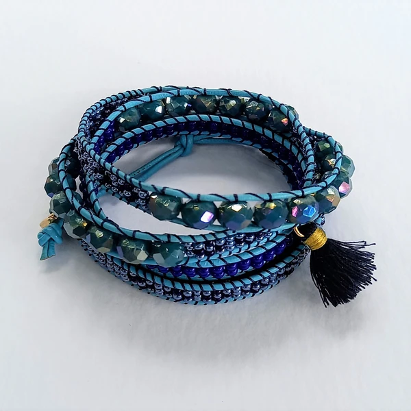 Pulsera Azul Petróleo