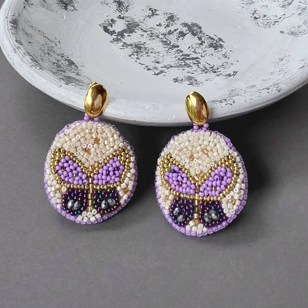 Aretes Mariposa Violeta