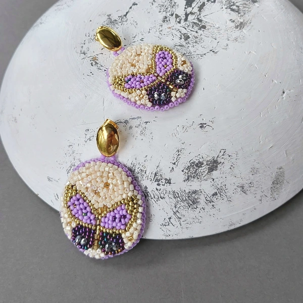 Aretes Mariposa Violeta