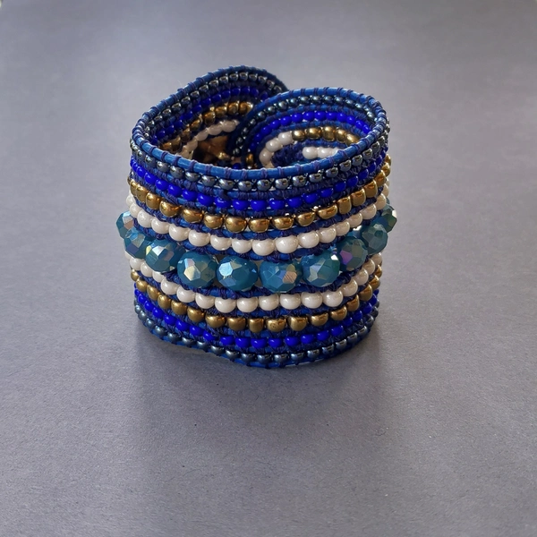 Brazalete Azul Dorado