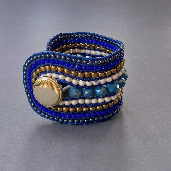 Brazalete Azul Dorado