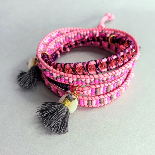 Pulsera Gris Rosa
