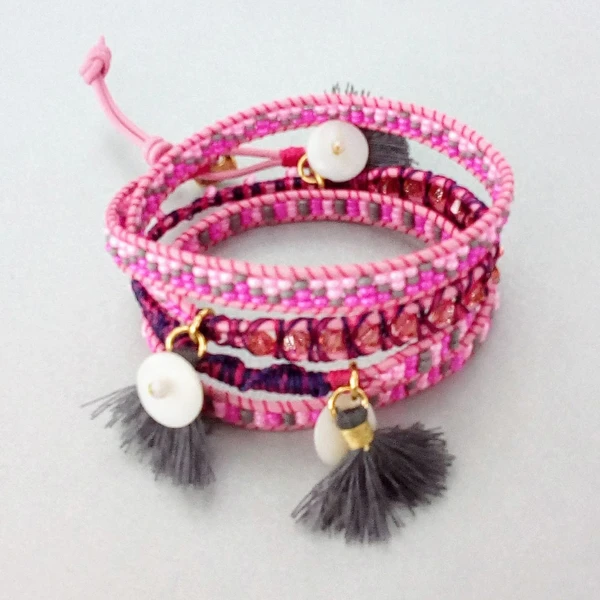 Pulsera Gris Rosa